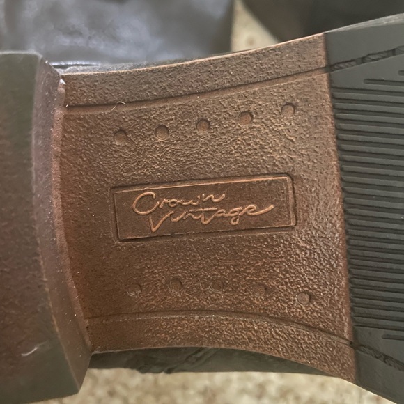 Crown Vintage Bobbie Riding boot Suede Buckles Zipper - Picture 8 of 8